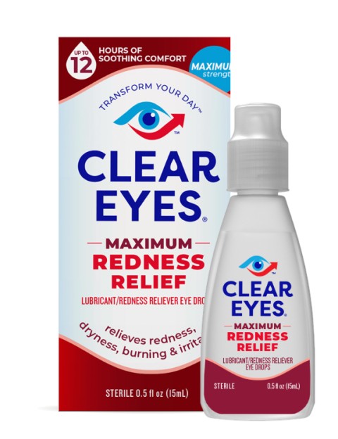 Clear Eyes Redness Relief Soothes & Moisturizes Lubricant Eye Drops 0.5 oz  