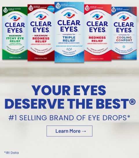 Clear Eyes eye drops product family